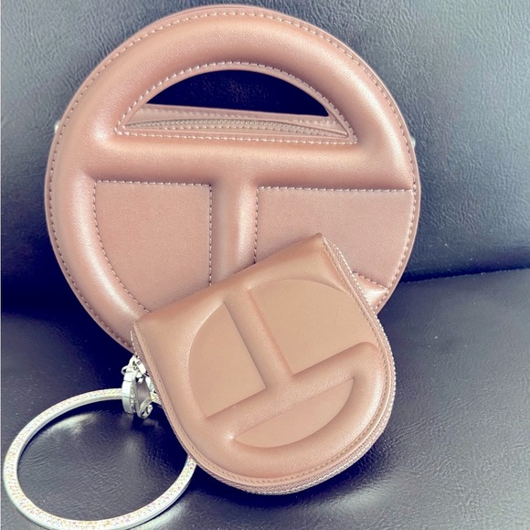 Telfar Chocolate Mini Circular Handbag and Wallet Set - Picture 1 of 1